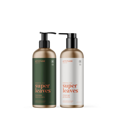 Hand Soap & Shower Gel Duo : SUPER LEAVES™ | ESSENTIAL OILS