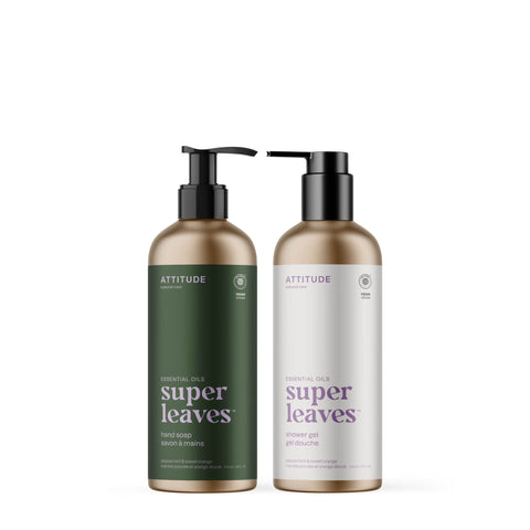 Hand Soap & Shower Gel Duo : SUPER LEAVES™ | ESSENTIAL OILS