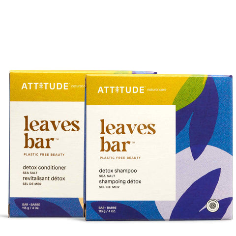 Detoxifying Shampoo & Conditioner Bar Duo : leaves bar™